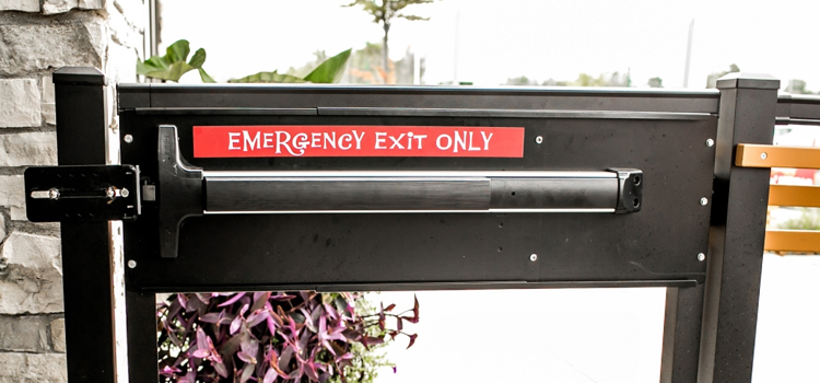 emergency push bar installation in Discovery Bay