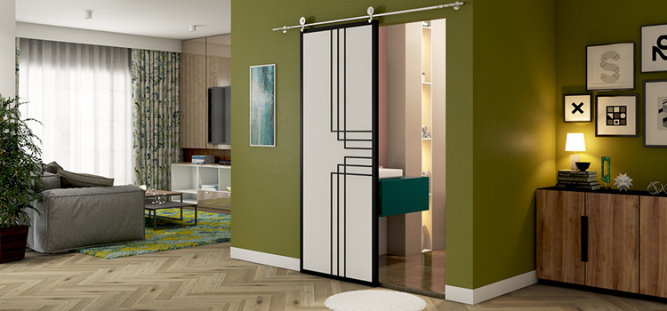 sliding bathroom door installation in Discovery Bay